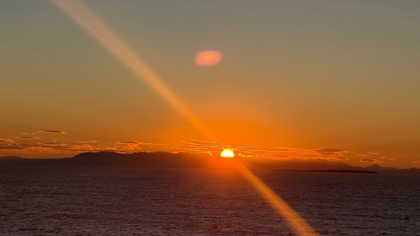 Sunrise at sea aboard Explorer of the Seas