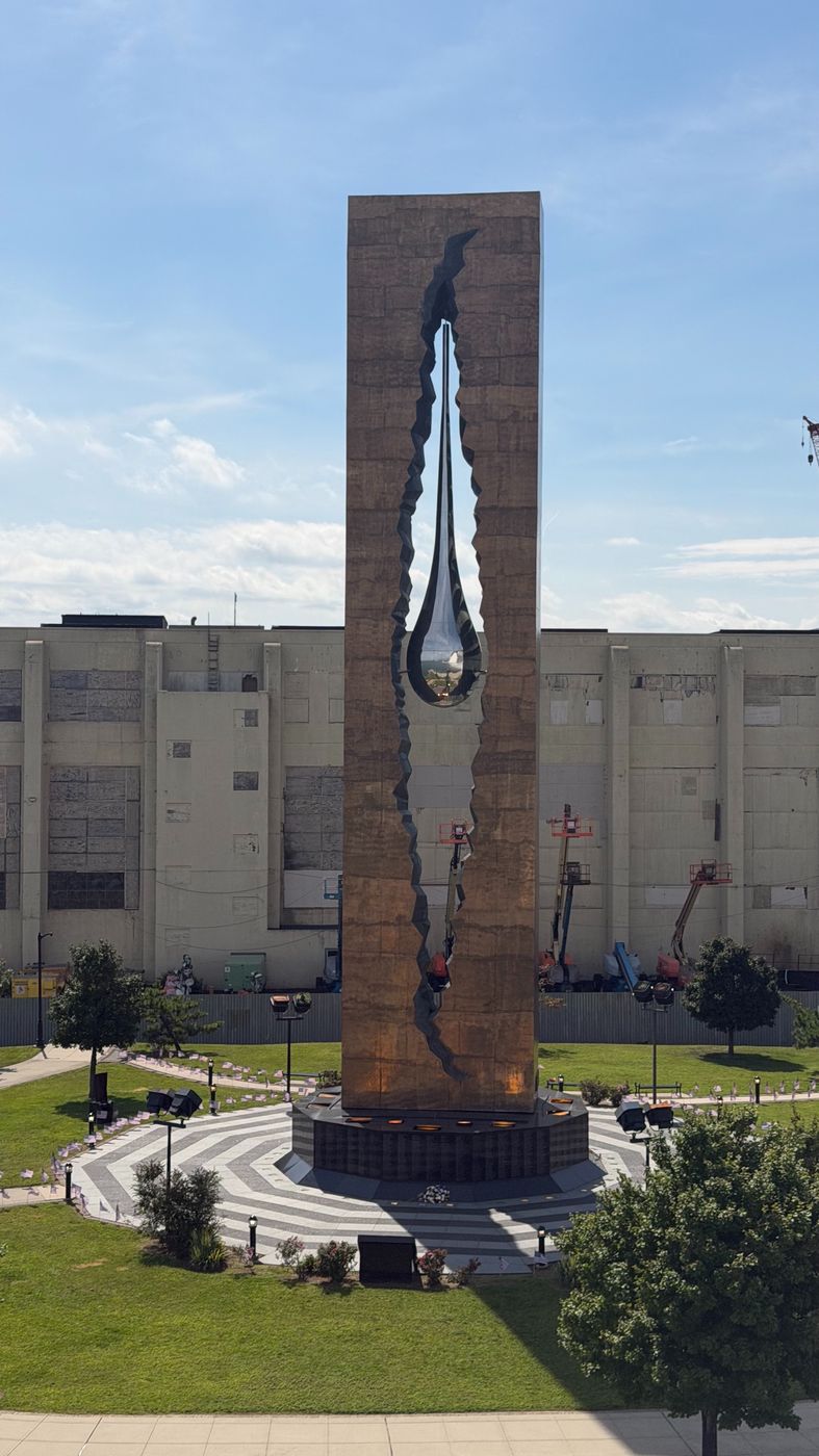 The Tear Drop Memorial at Bayonne’s waterfront