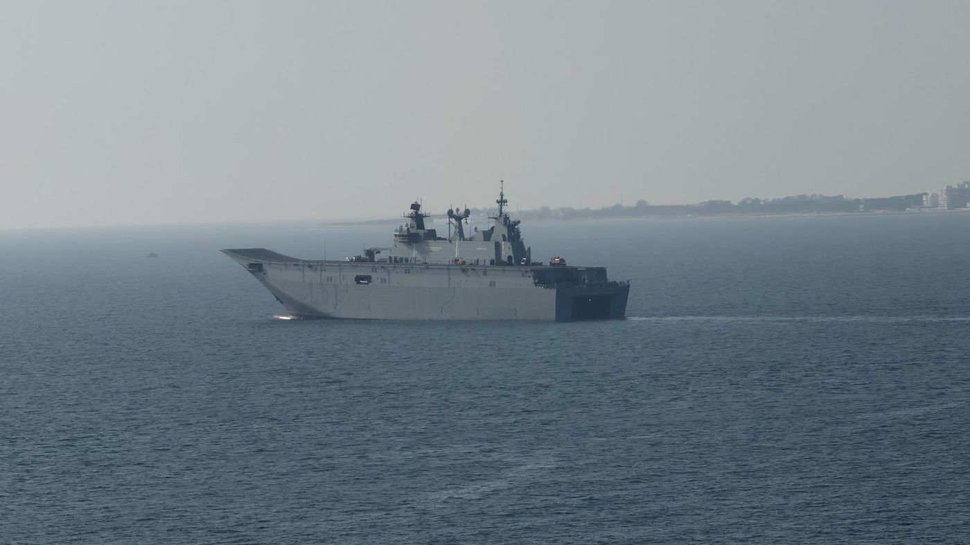 Cruise ship off the coast near Cádiz