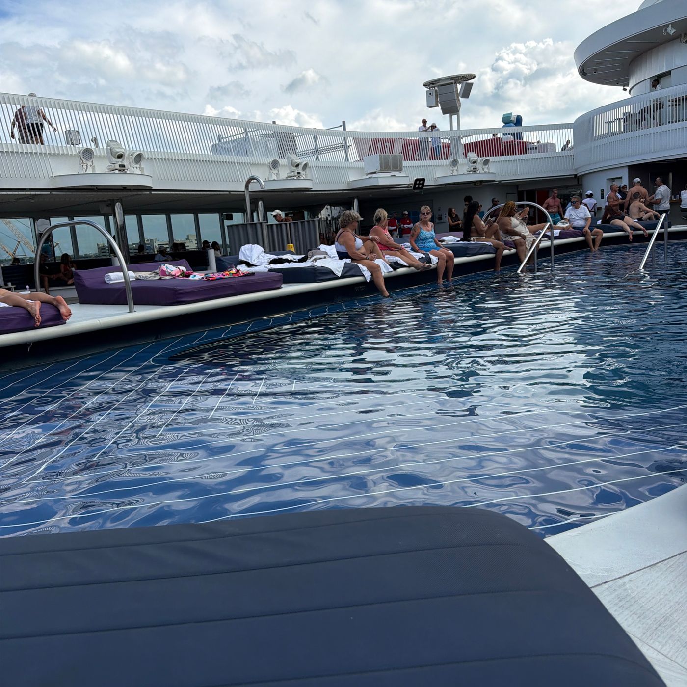 Cruise ship in port during the Miami turnaround